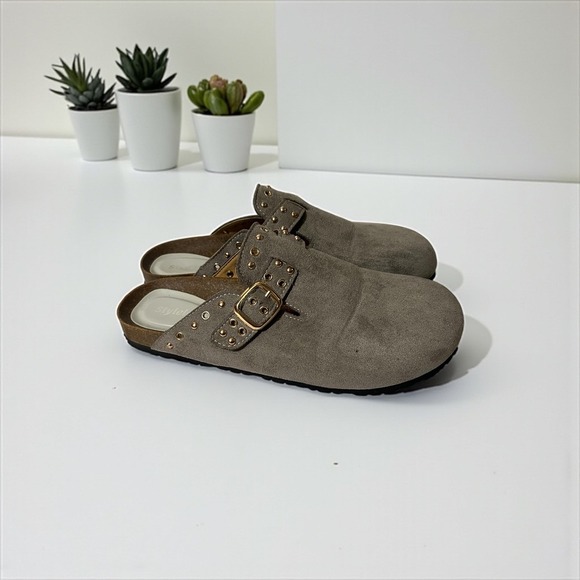 Styleloop Womens Mules Clogs Slip On Studded Buckle Detail Comfort Casual Sz 11 - Picture 3 of 6